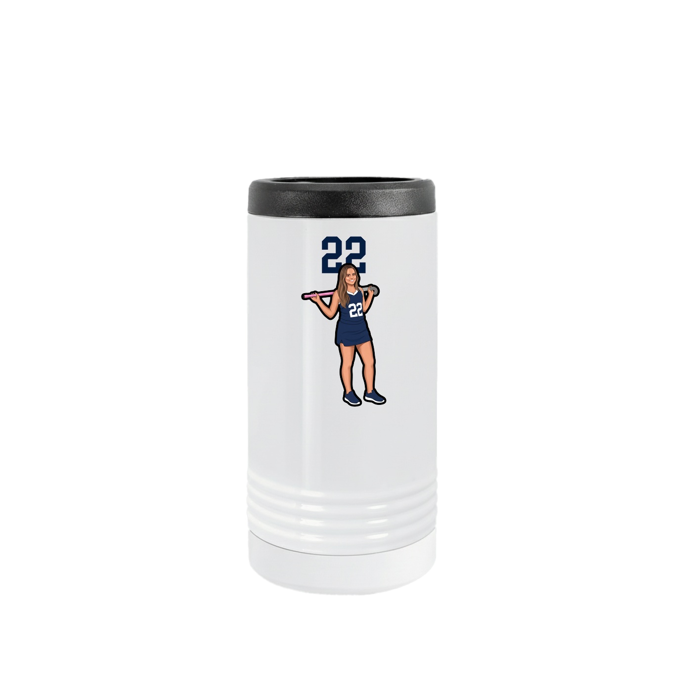 Slim Beverage Holder — Number Top in White