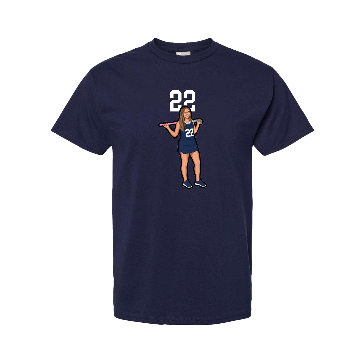 Tee — Number Top in Navy