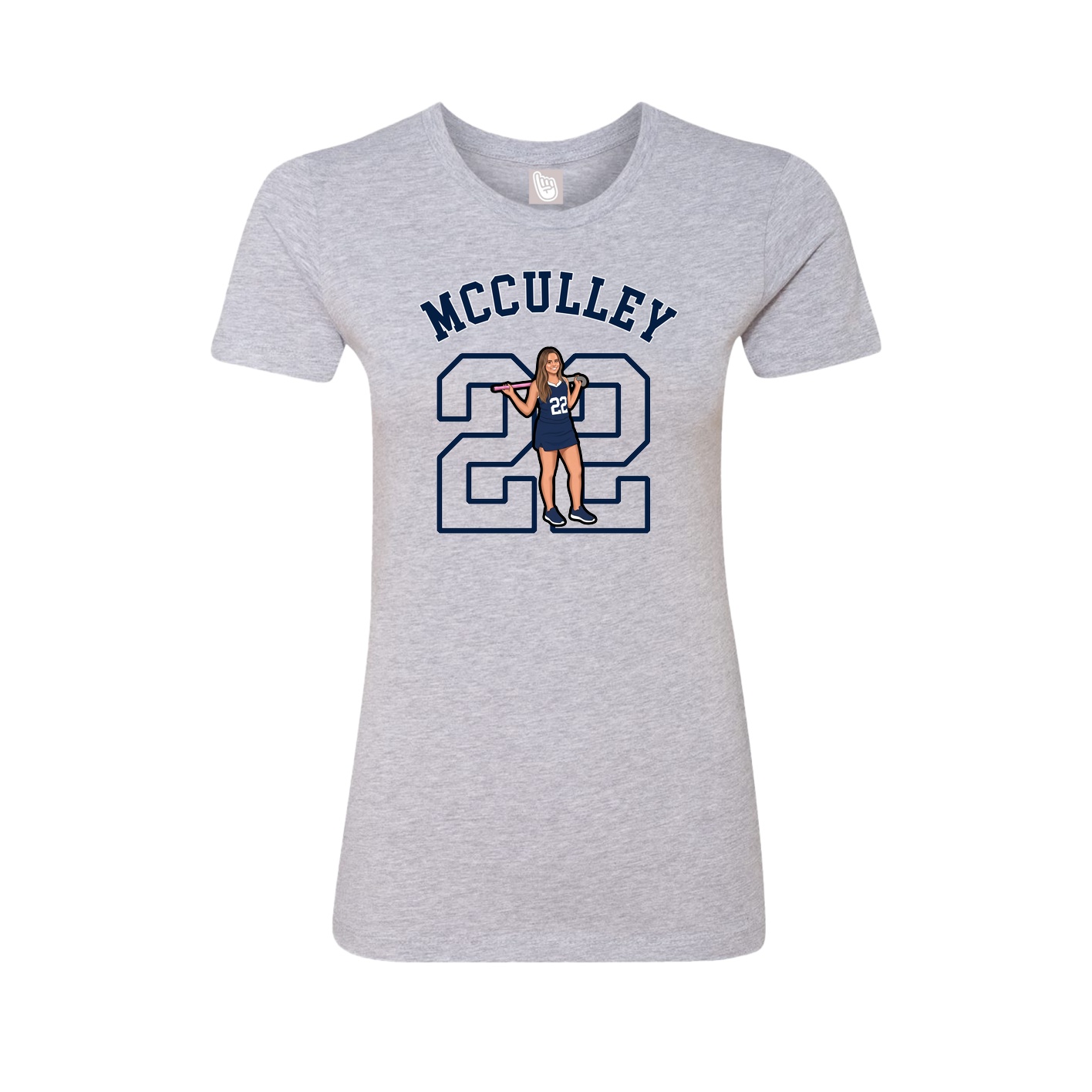 Fitted Women's Tee — Shirsey Arch in Grey