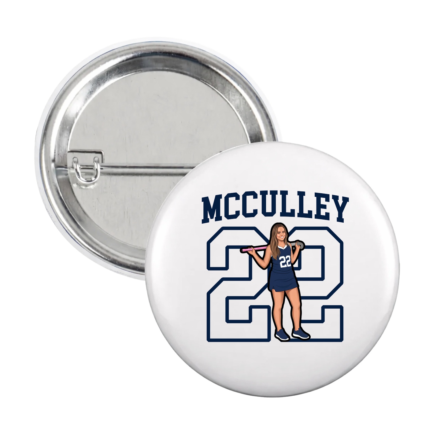 Game Day Button — Shirsey in White