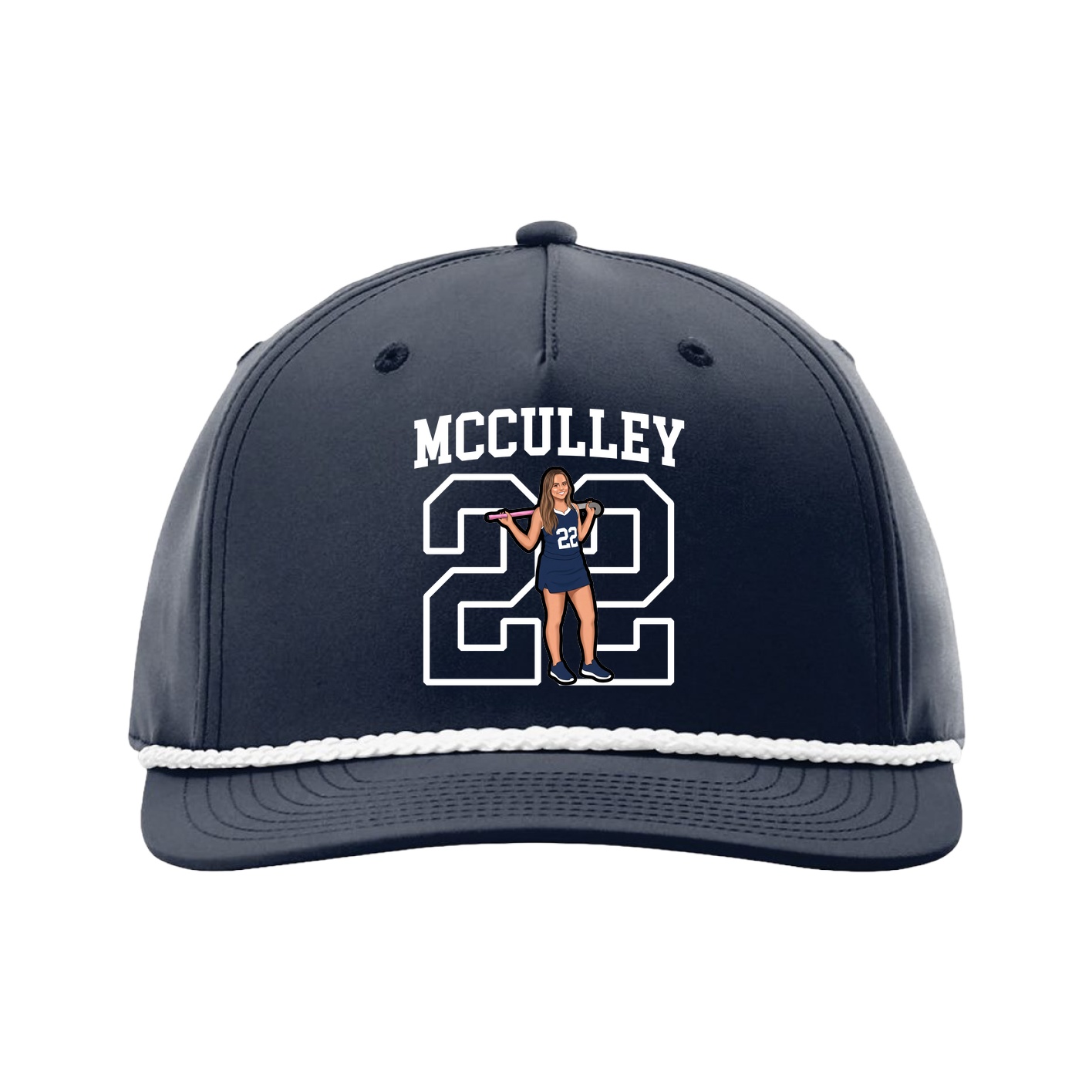 Five-Panel Classic Rope Cap — Shirsey in Navy
