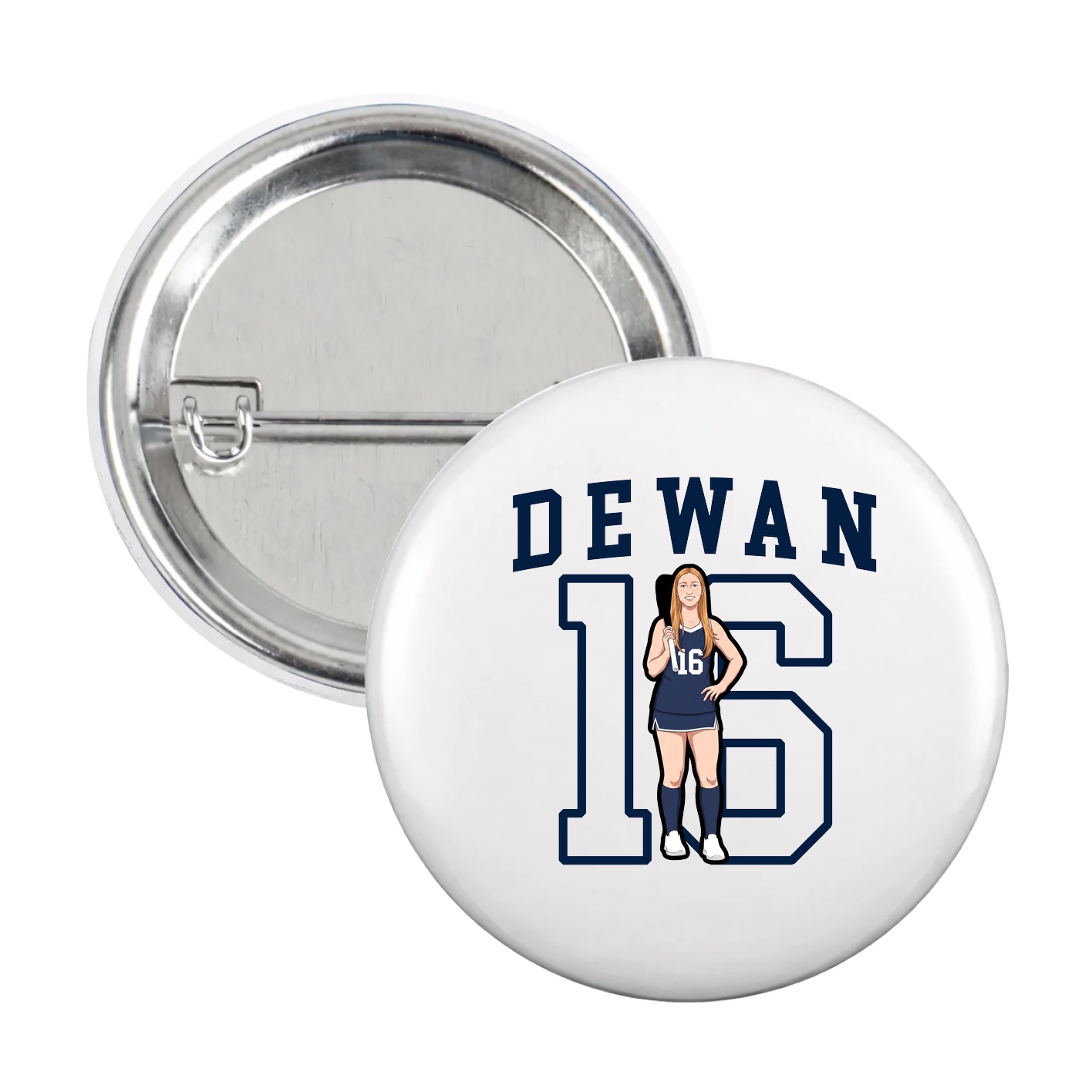Game Day Button — Shirsey in White