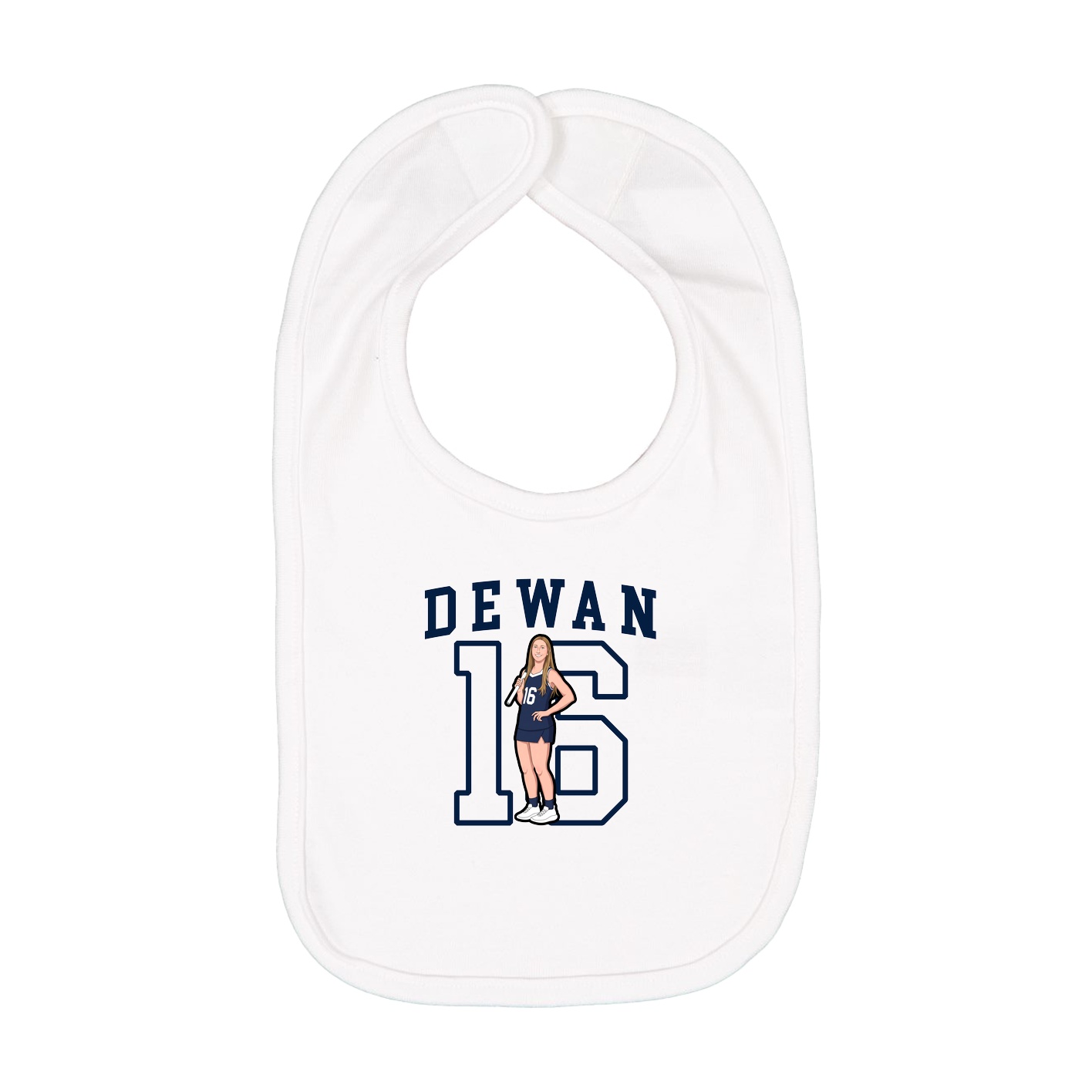 Infant Bib — Shirsey in White