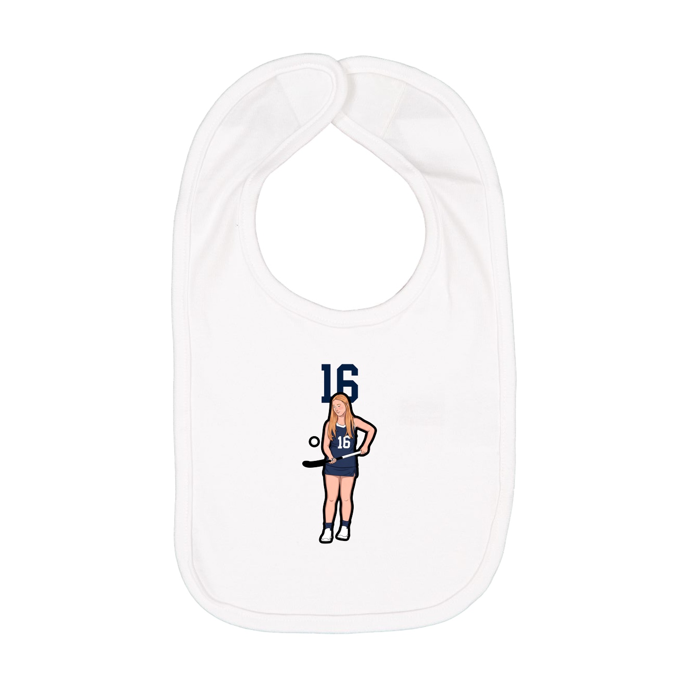 Infant Bib — Number Top in White