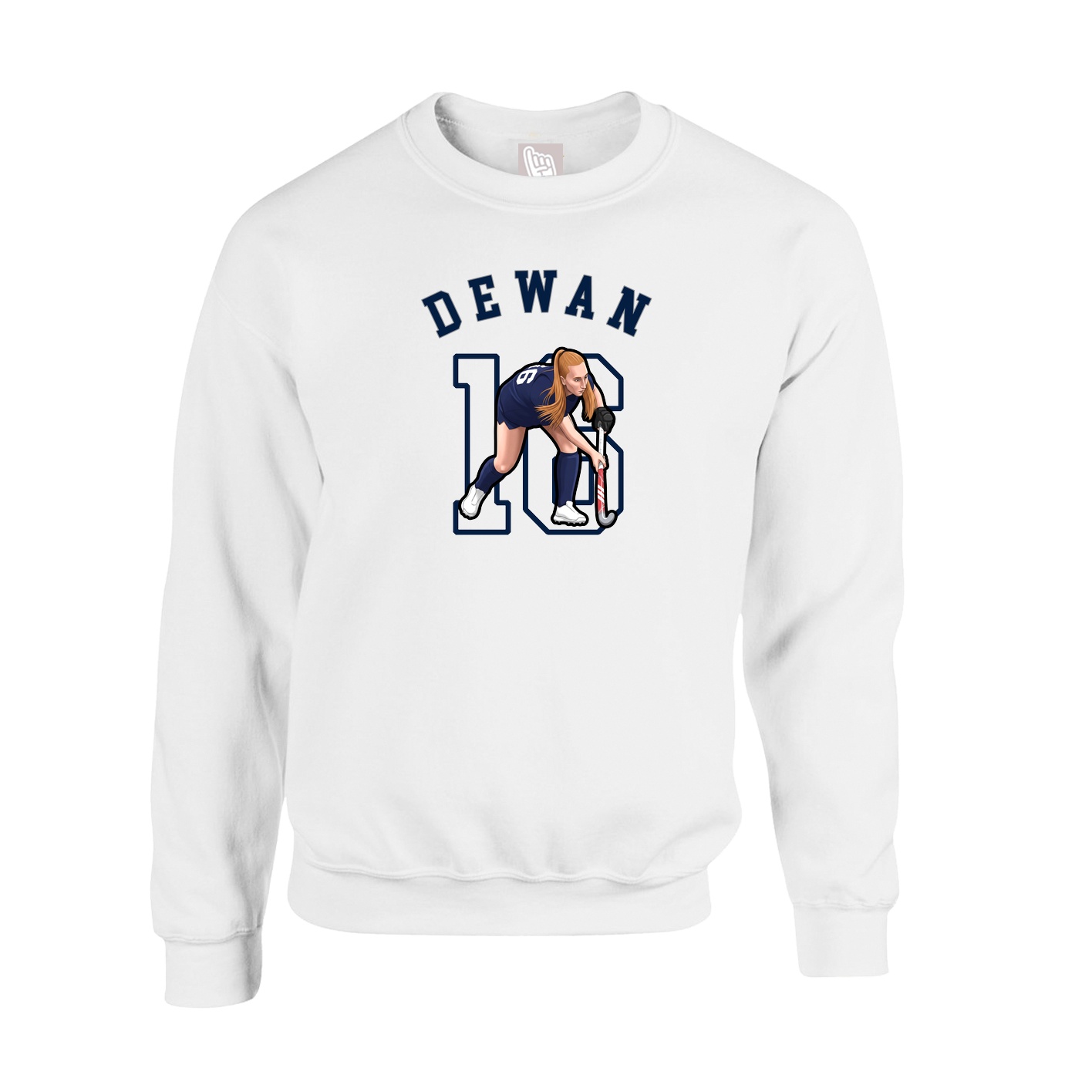 Fleece Crew — Shirsey Arch in White