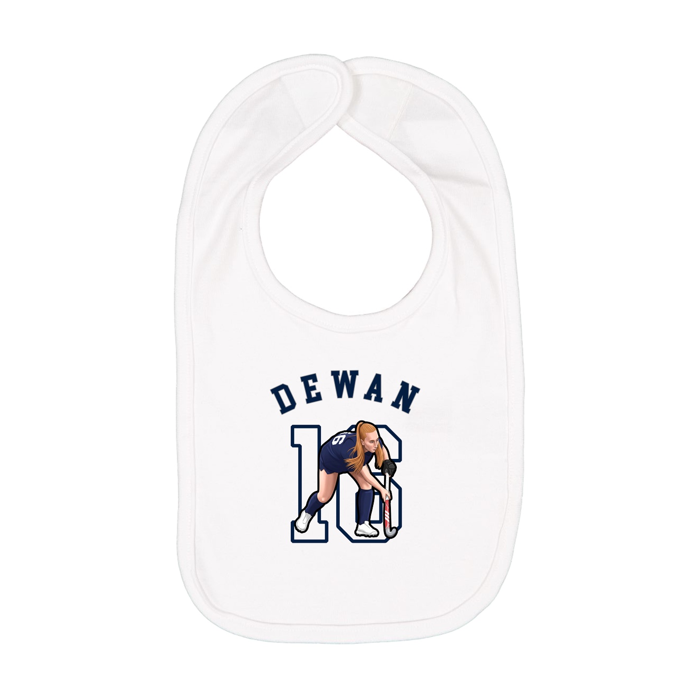 Infant Bib — Shirsey Arch in White