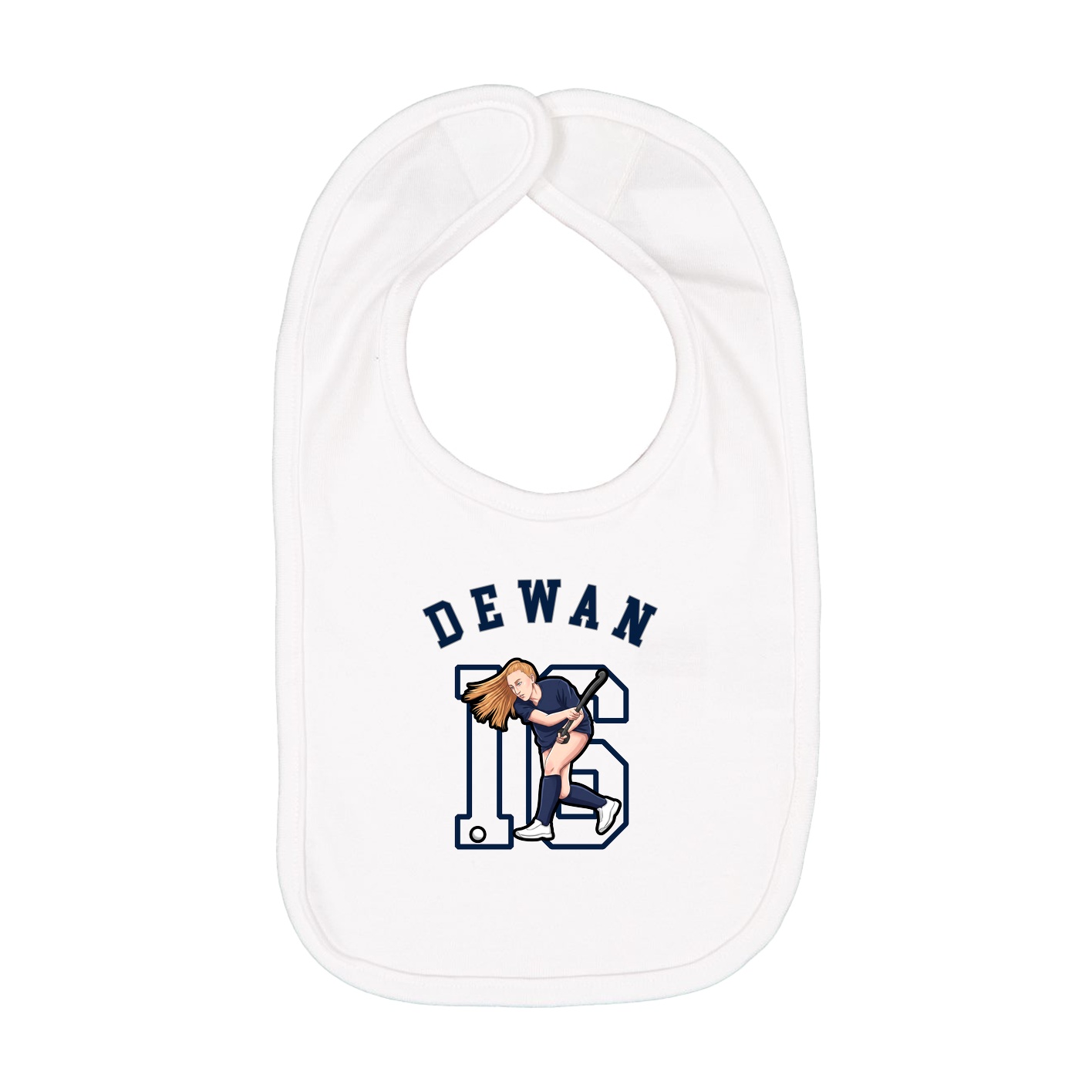 Infant Bib — Shirsey Arch in White