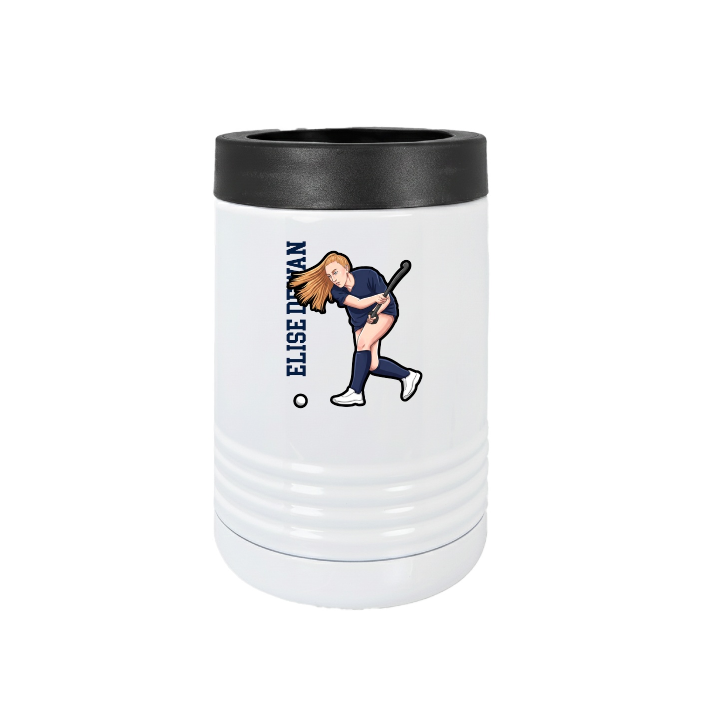 Beverage Holder — Name Vertical in White