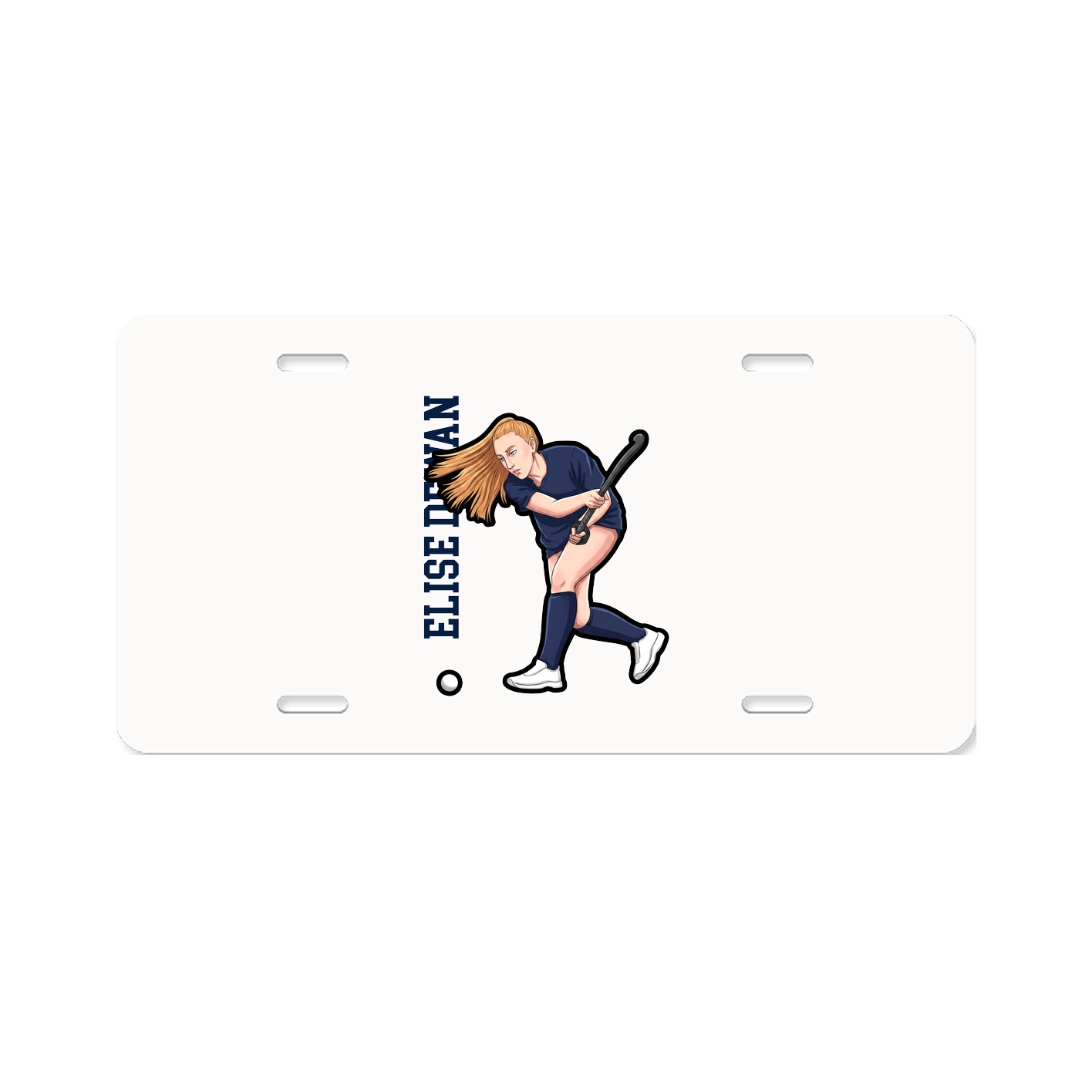 License Plate — Name Vertical in Classic