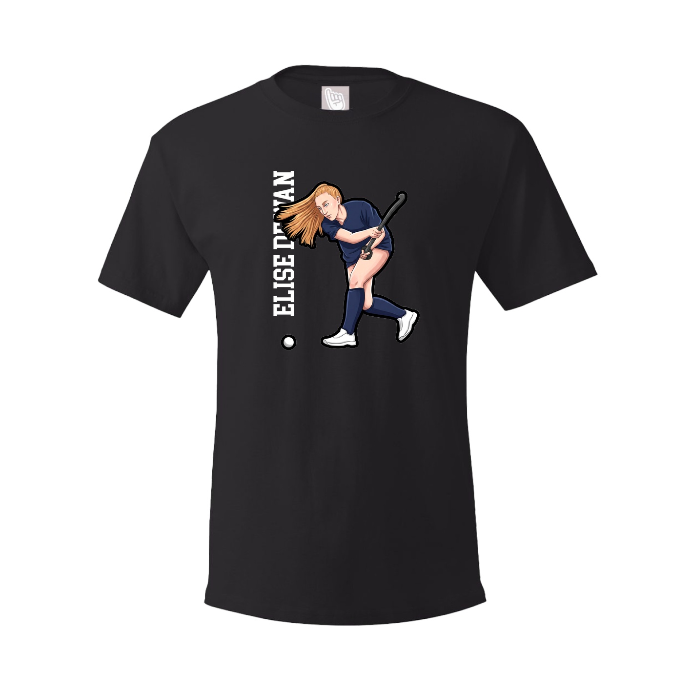 Tee — Name Vertical in Black