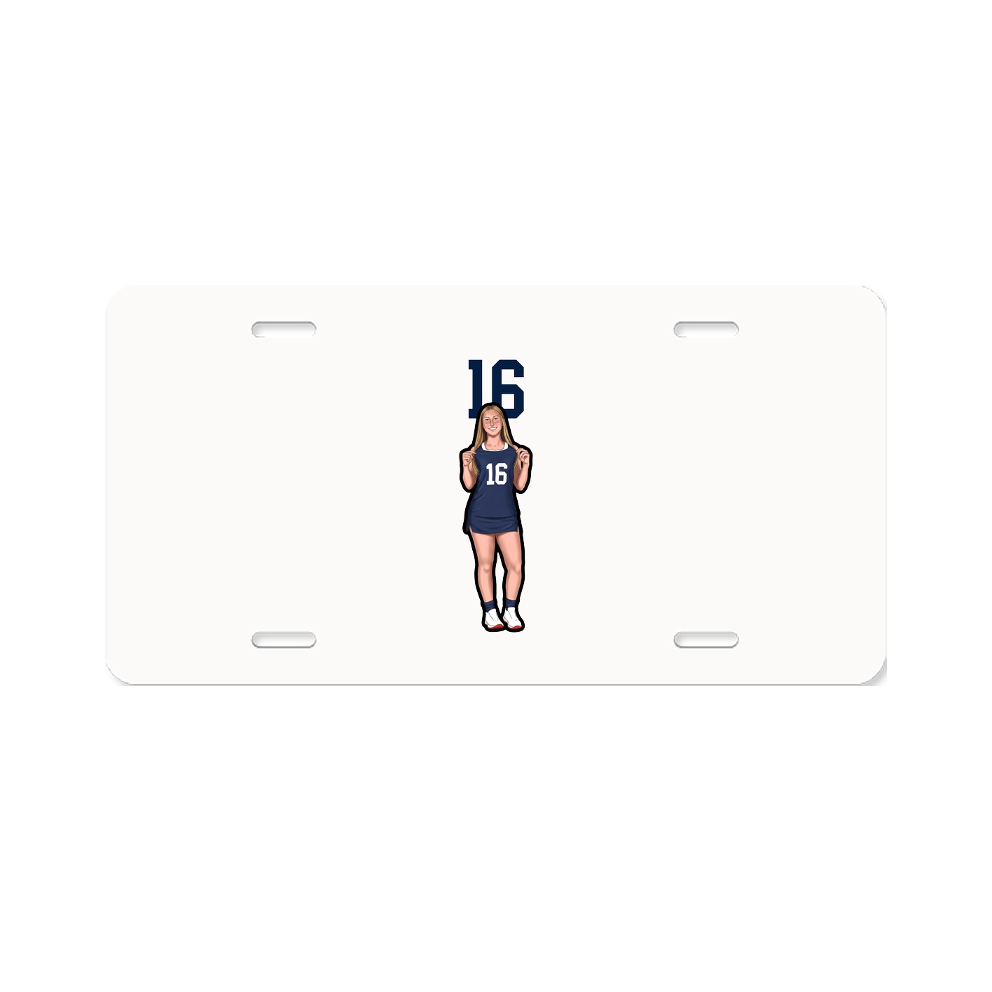License Plate — Number Top in Classic