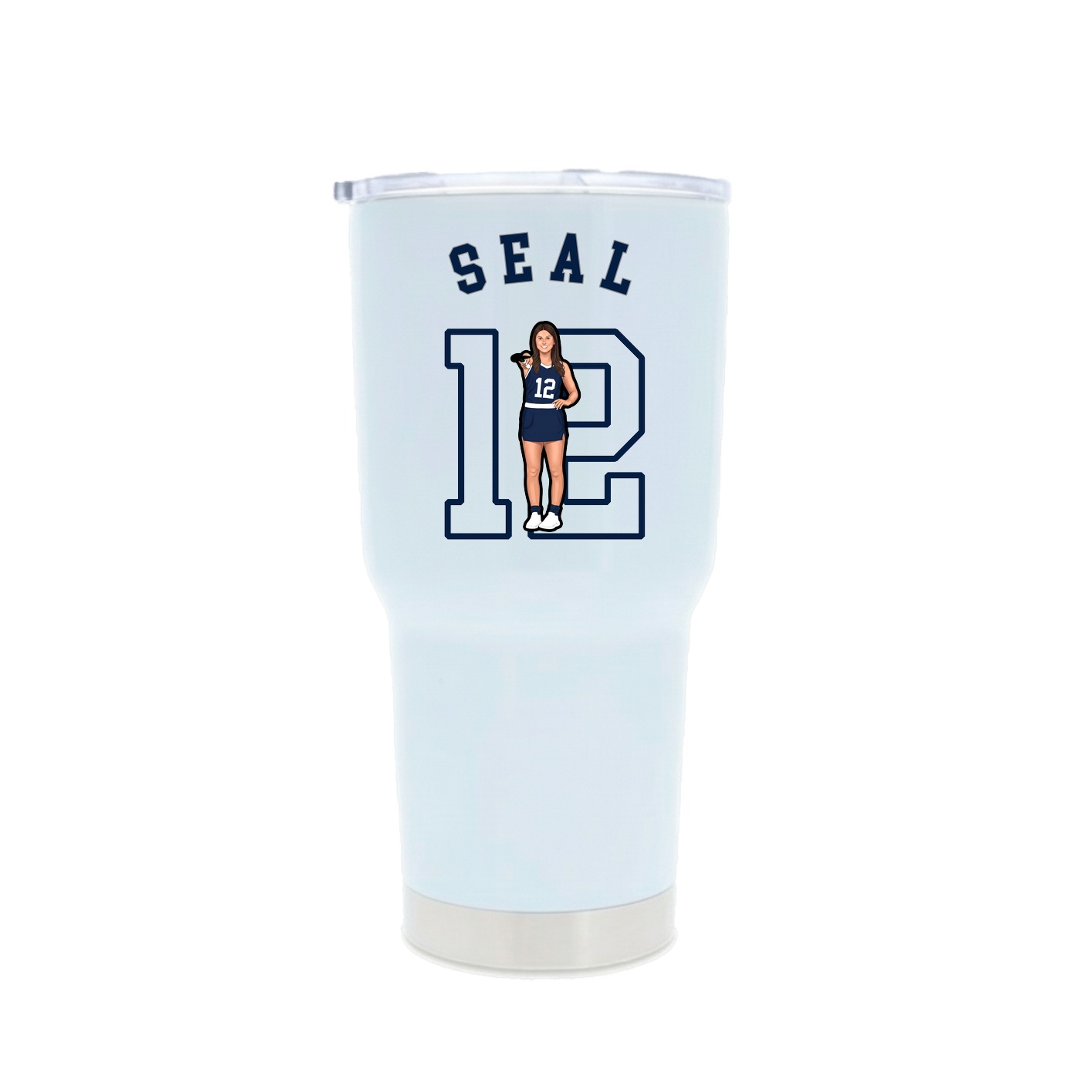 30oz Stainless Steel Tumbler — Shirsey Arch in White