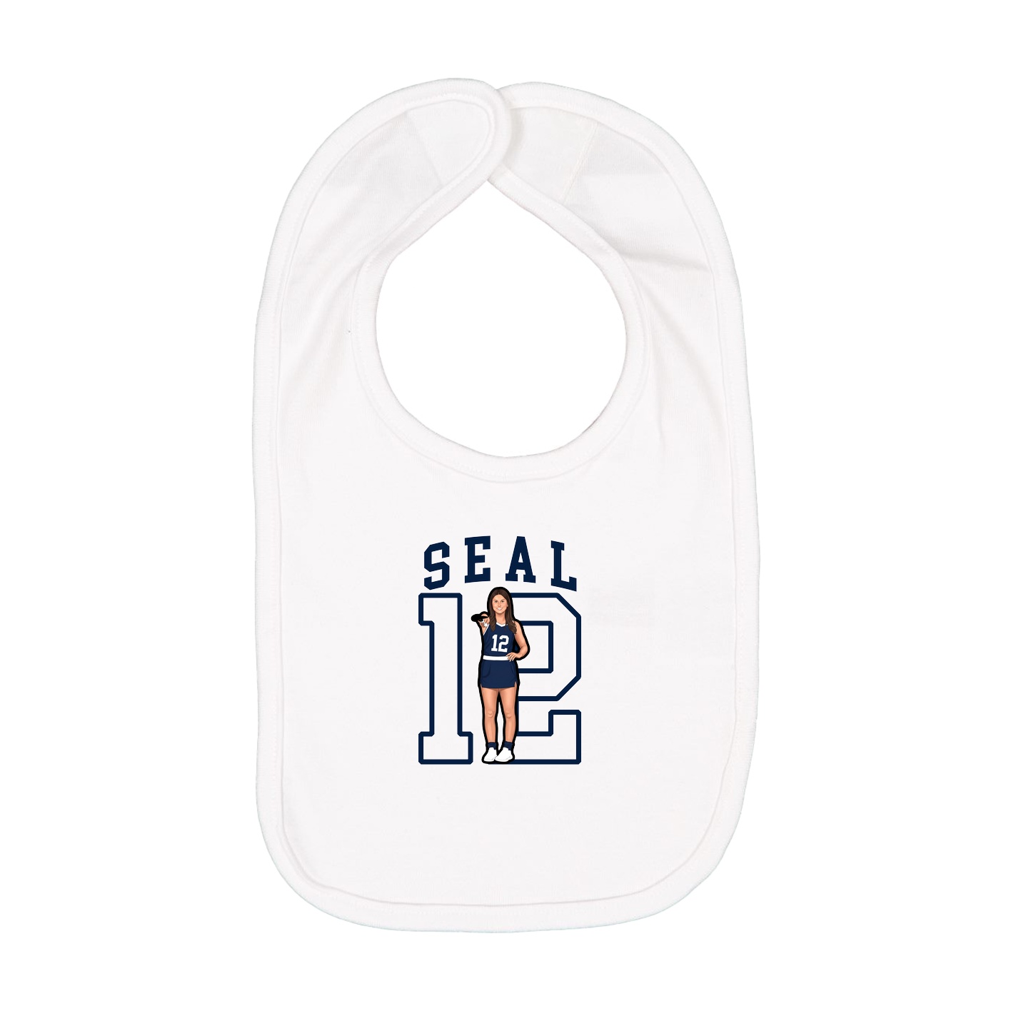 Infant Bib — Shirsey in White
