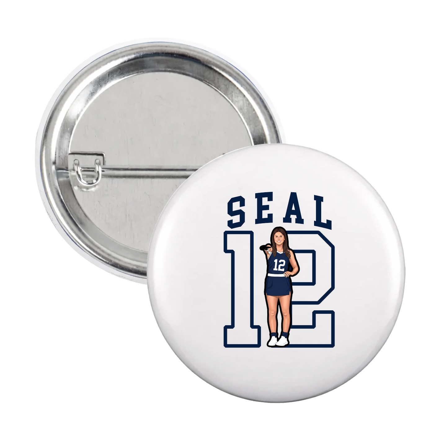 Game Day Button — Shirsey in White