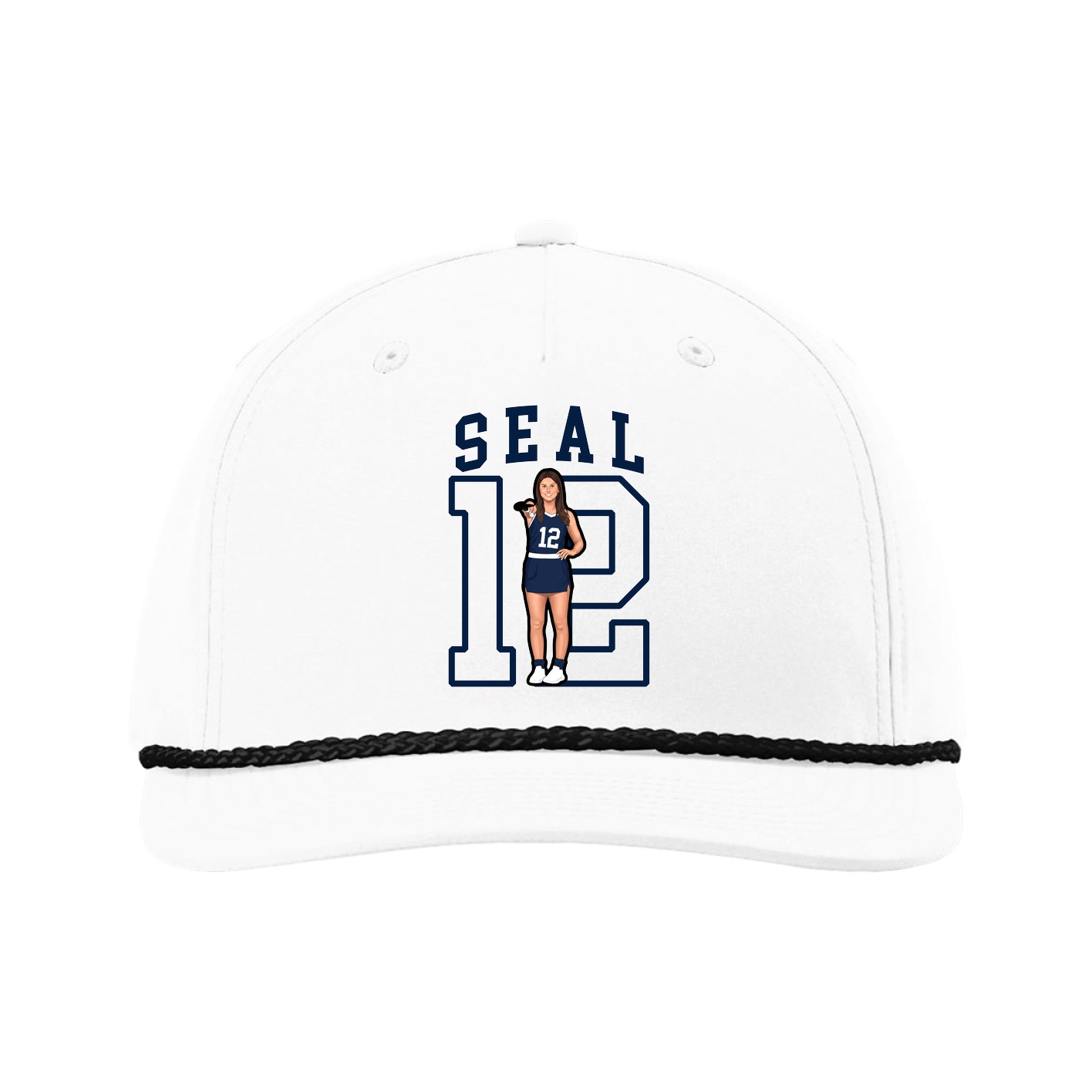 Five-Panel Classic Rope Cap — Shirsey in White