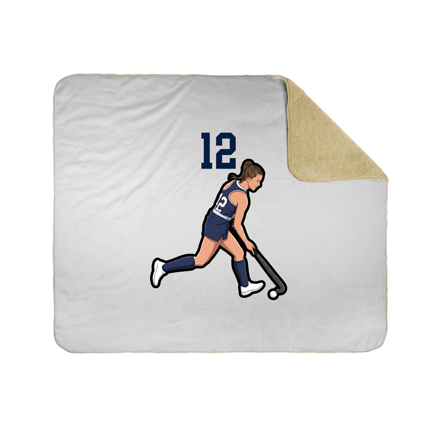 Throw Blanket — Number Top in White