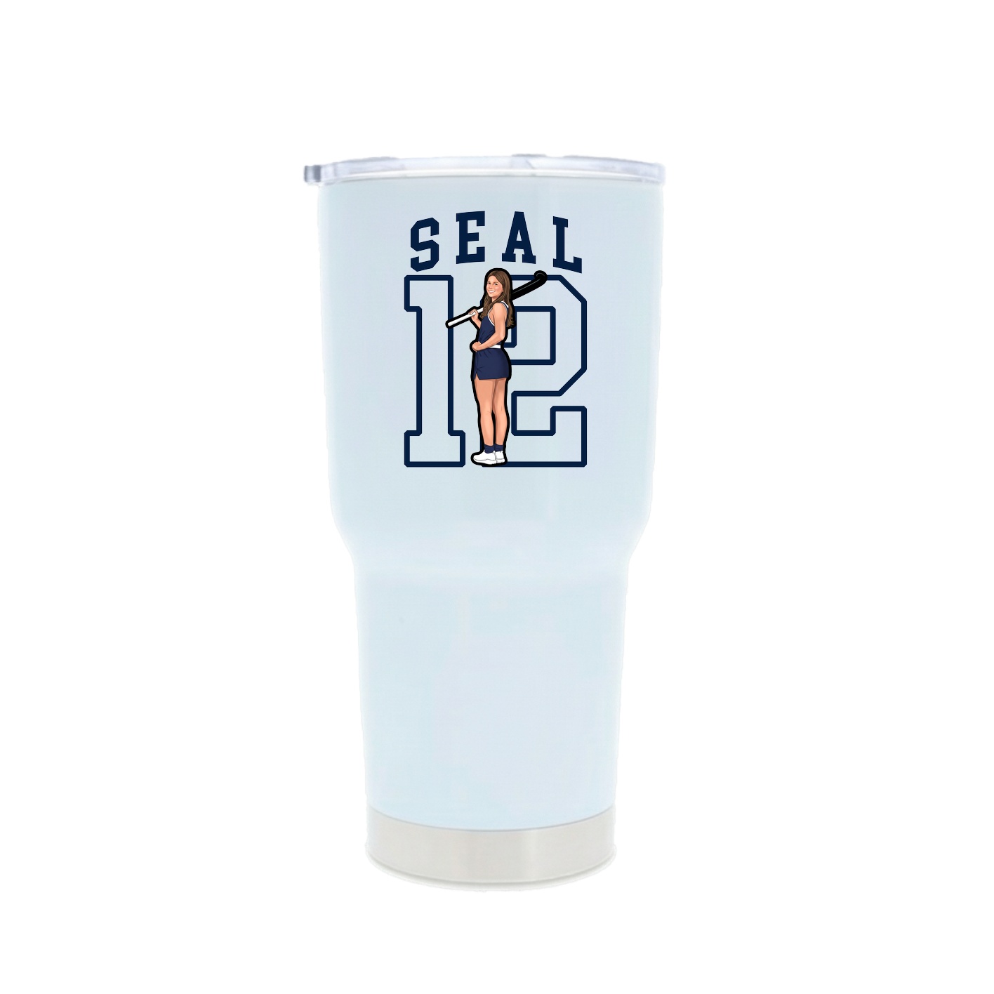 30oz Stainless Steel Tumbler — Shirsey in White