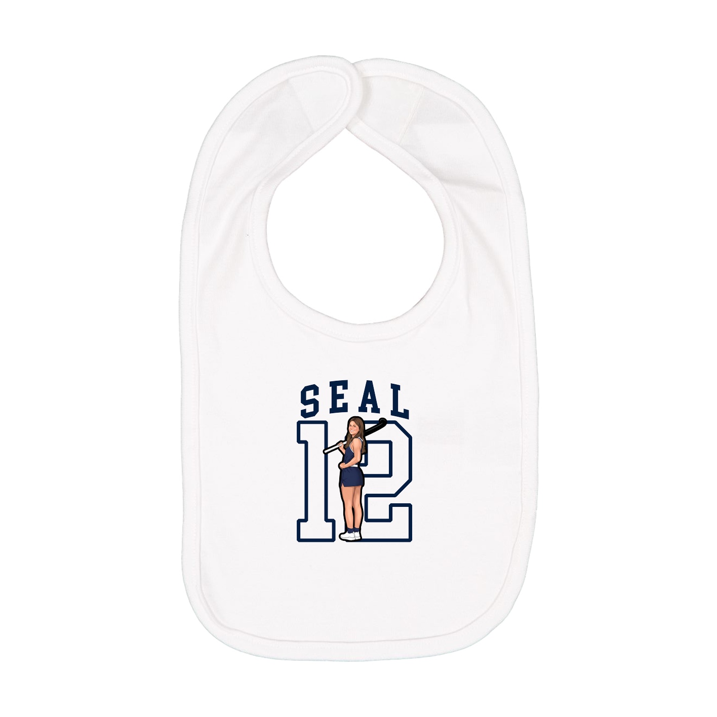 Infant Bib — Shirsey in White