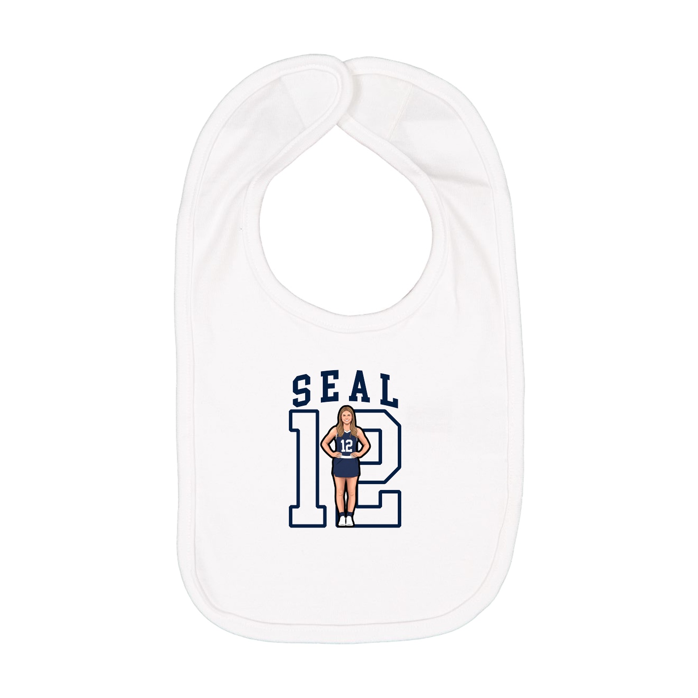 Infant Bib — Shirsey in White