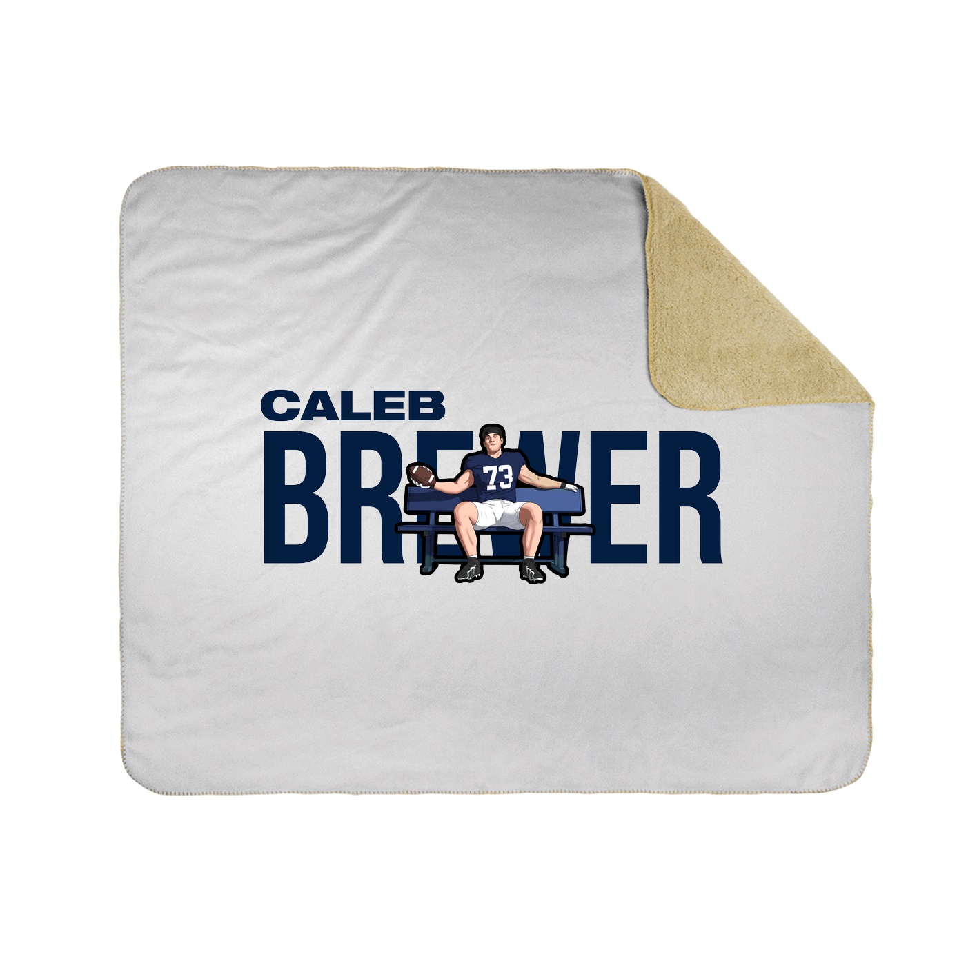 Throw Blanket — Player Name in White