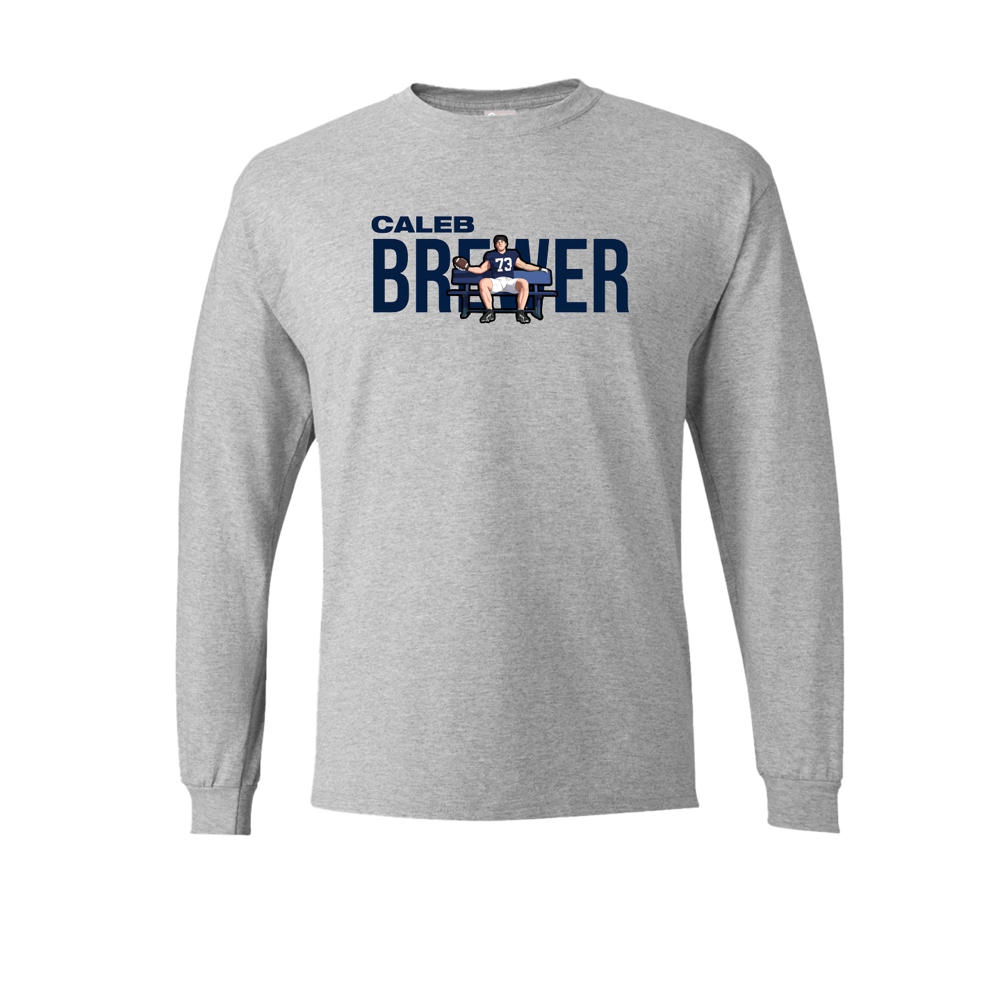 Long Sleeve Tee — Player Name in Grey