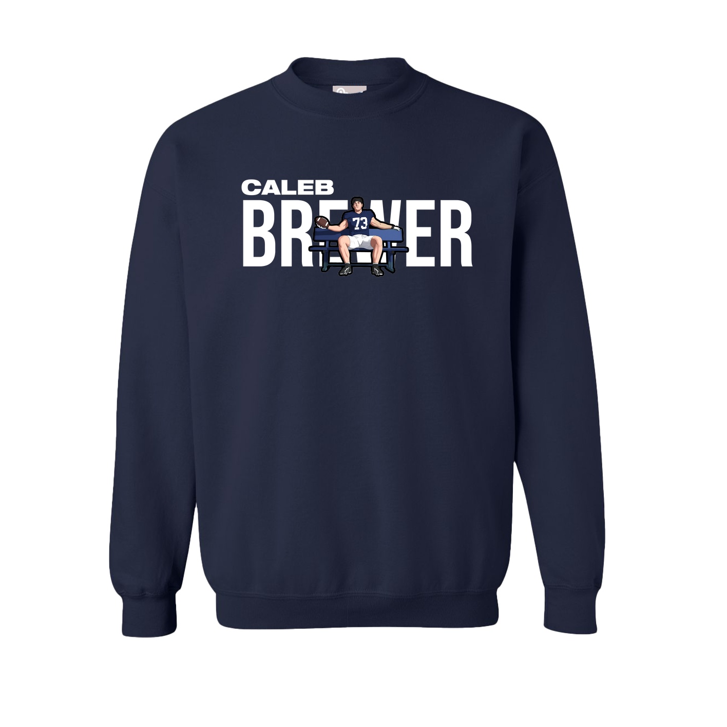 Fleece Crew — Player Name in Navy