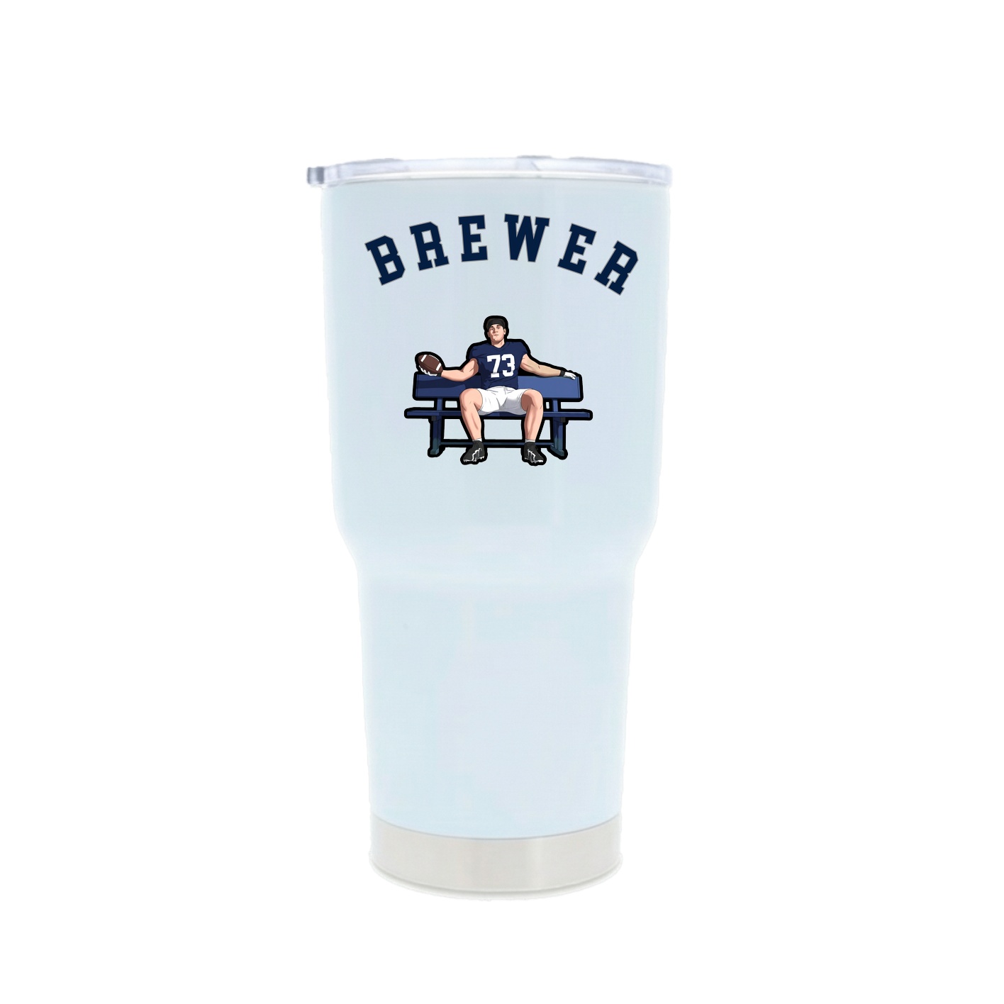 30oz Stainless Steel Tumbler — Shirsey Arch in White
