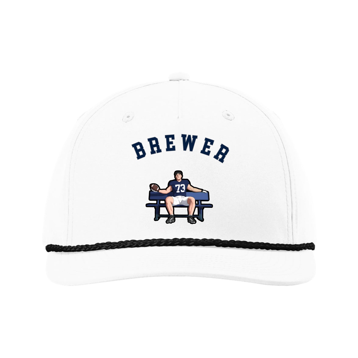 Five-Panel Classic Rope Cap — Shirsey Arch in White