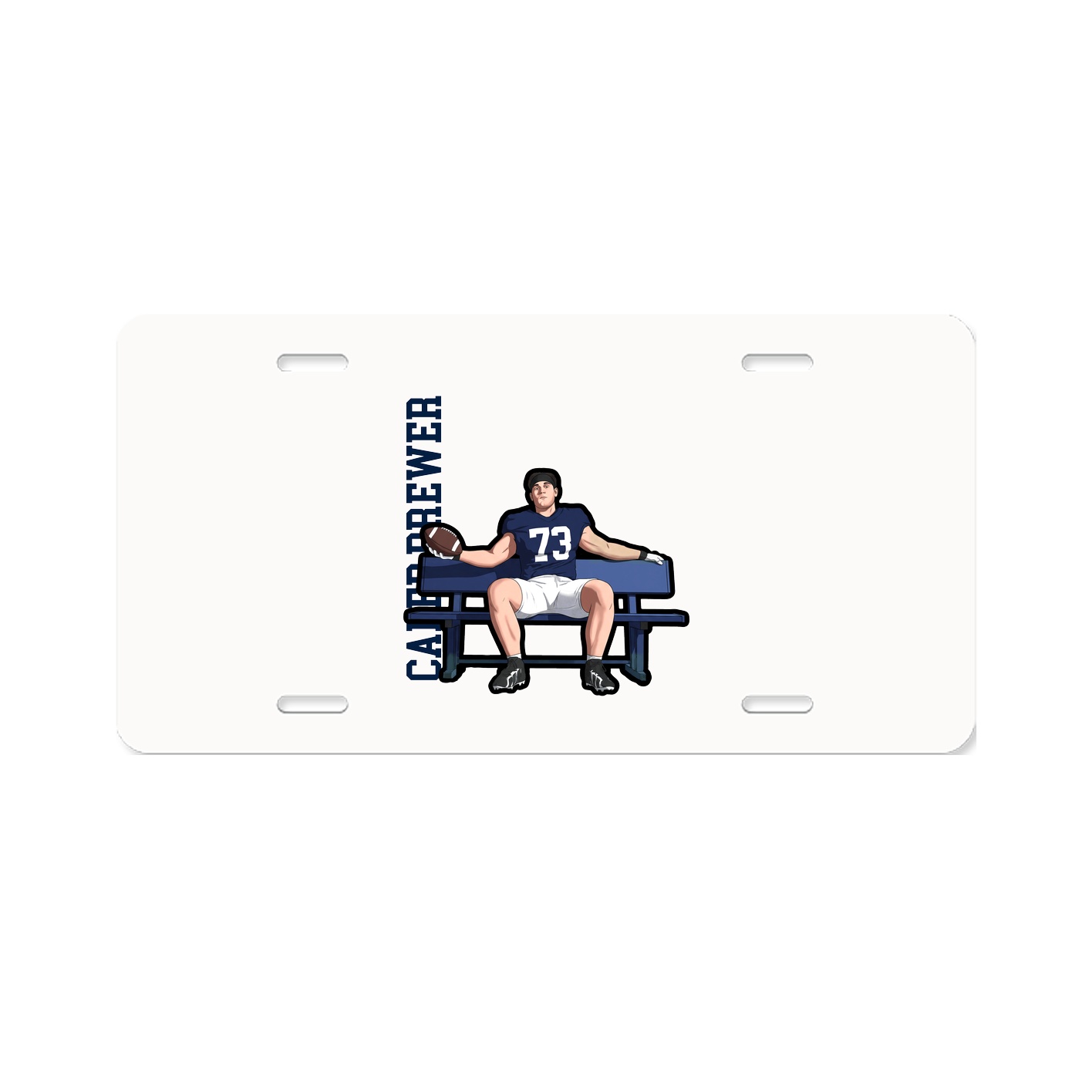 License Plate — Name Vertical in Classic