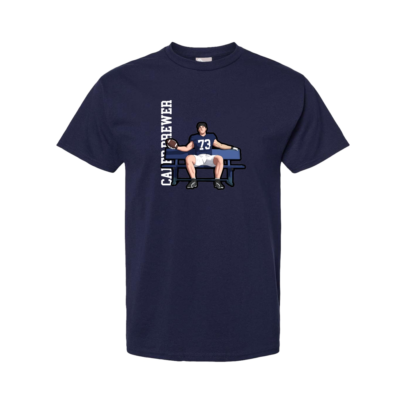 Tee — Name Vertical in Navy