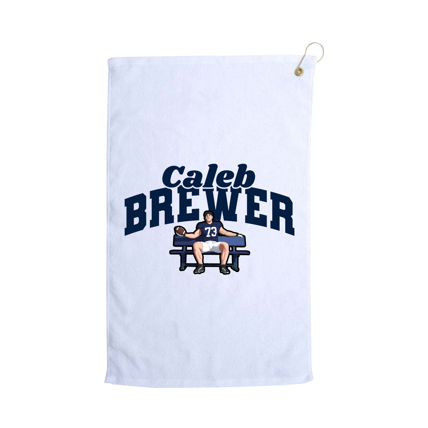 Golf Towel — Signature Arch in White