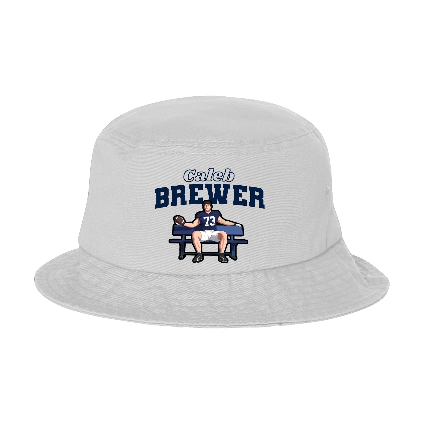Bucket Cap — Name Arch in White