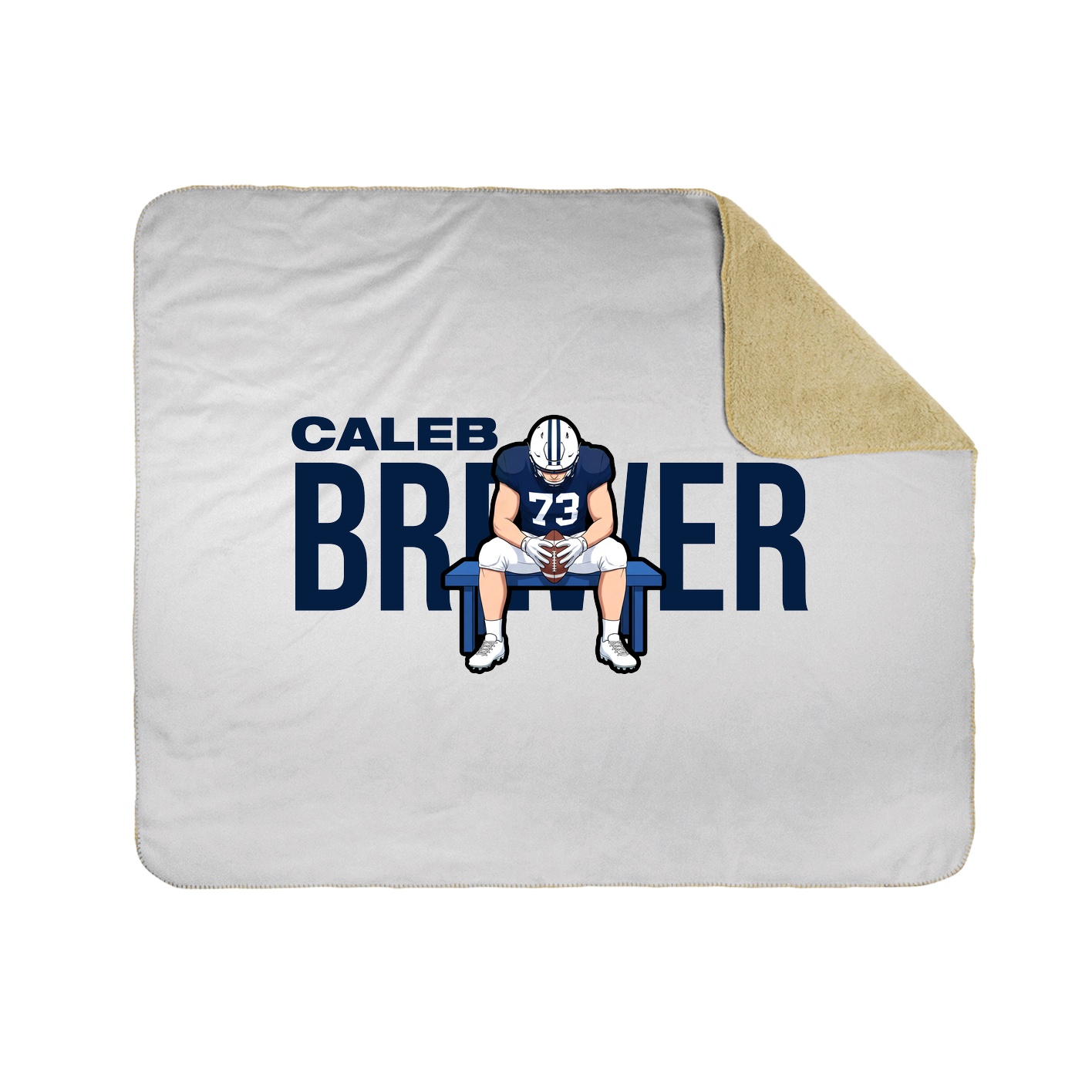 Throw Blanket — Player Name in White