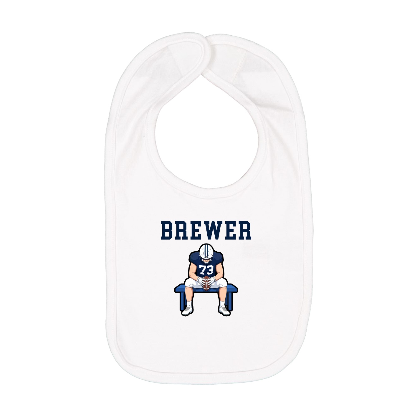 Infant Bib — Shirsey in White