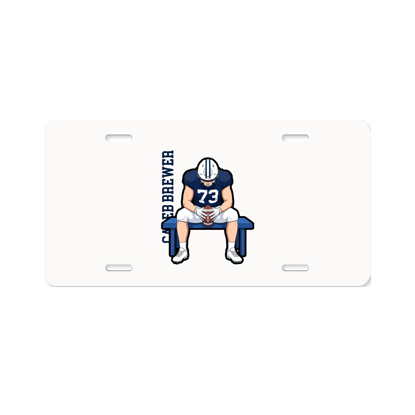 License Plate — Name Vertical in Classic