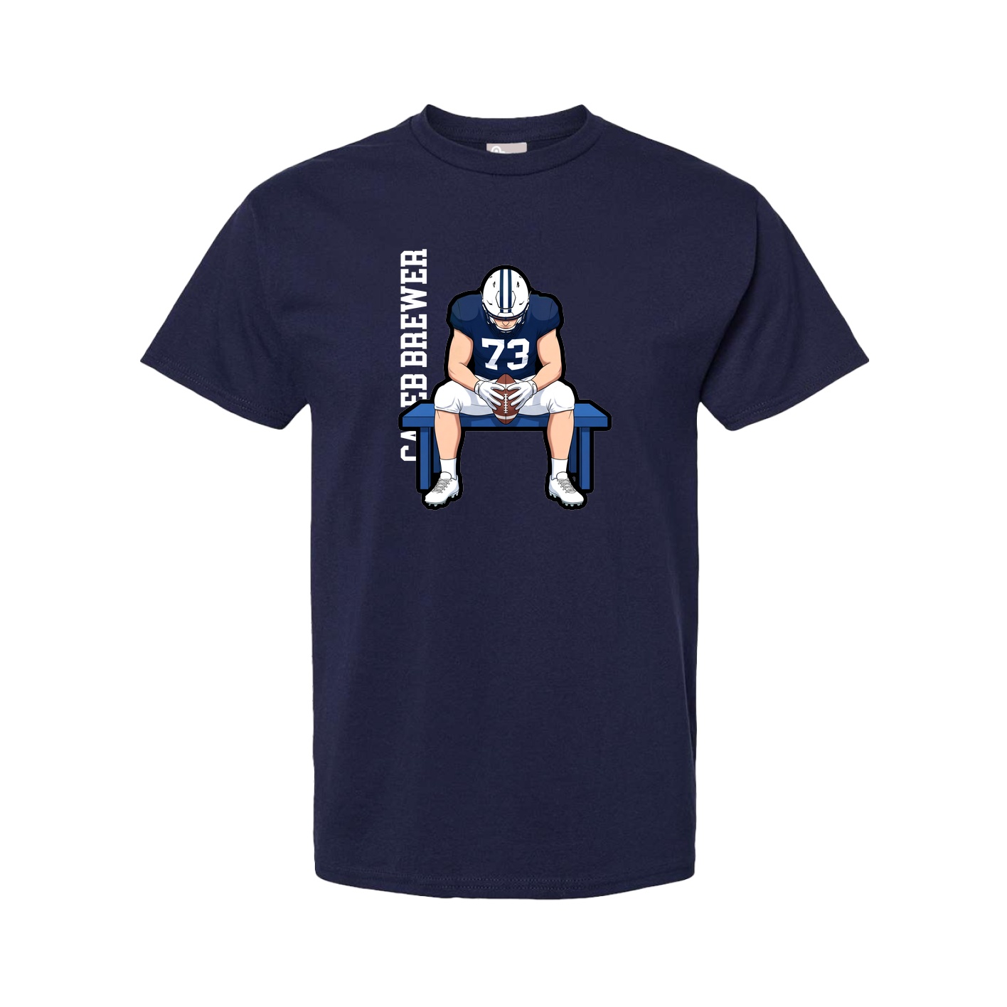 Youth Tee — Name Vertical in Navy