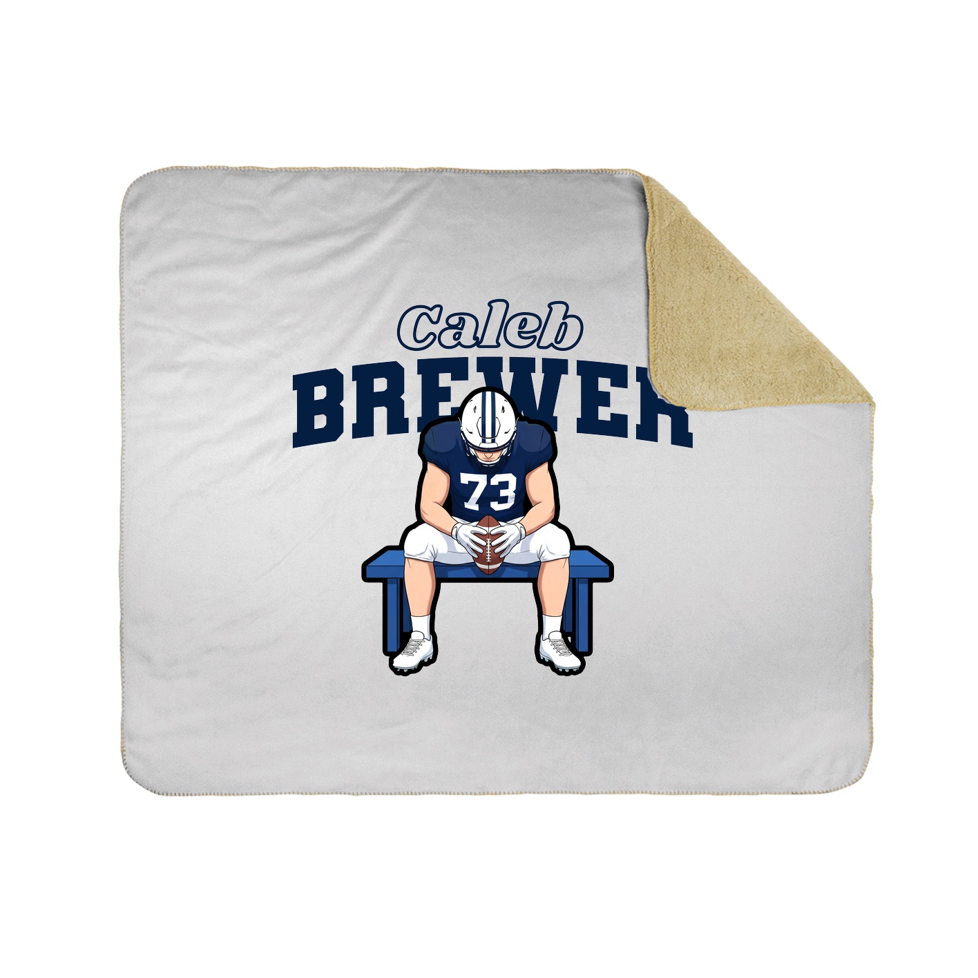 Throw Blanket — Name Arch in White
