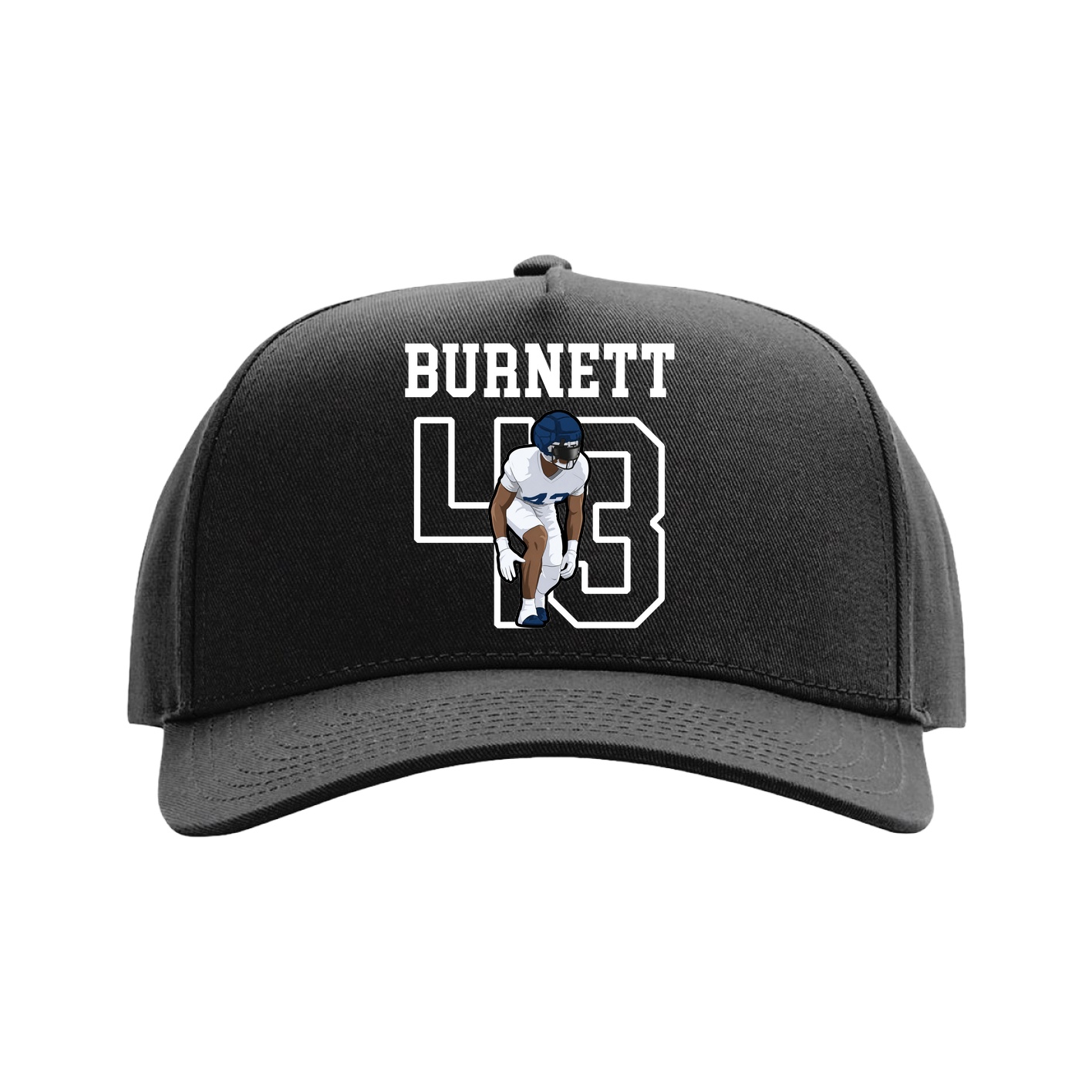 Full Fabric Five-Panel Champ Cap — Shirsey in Black