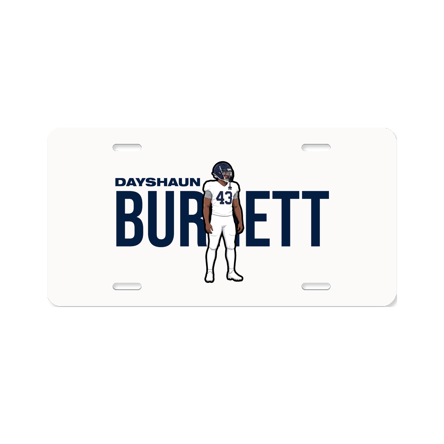 License Plate — Player Name in Classic