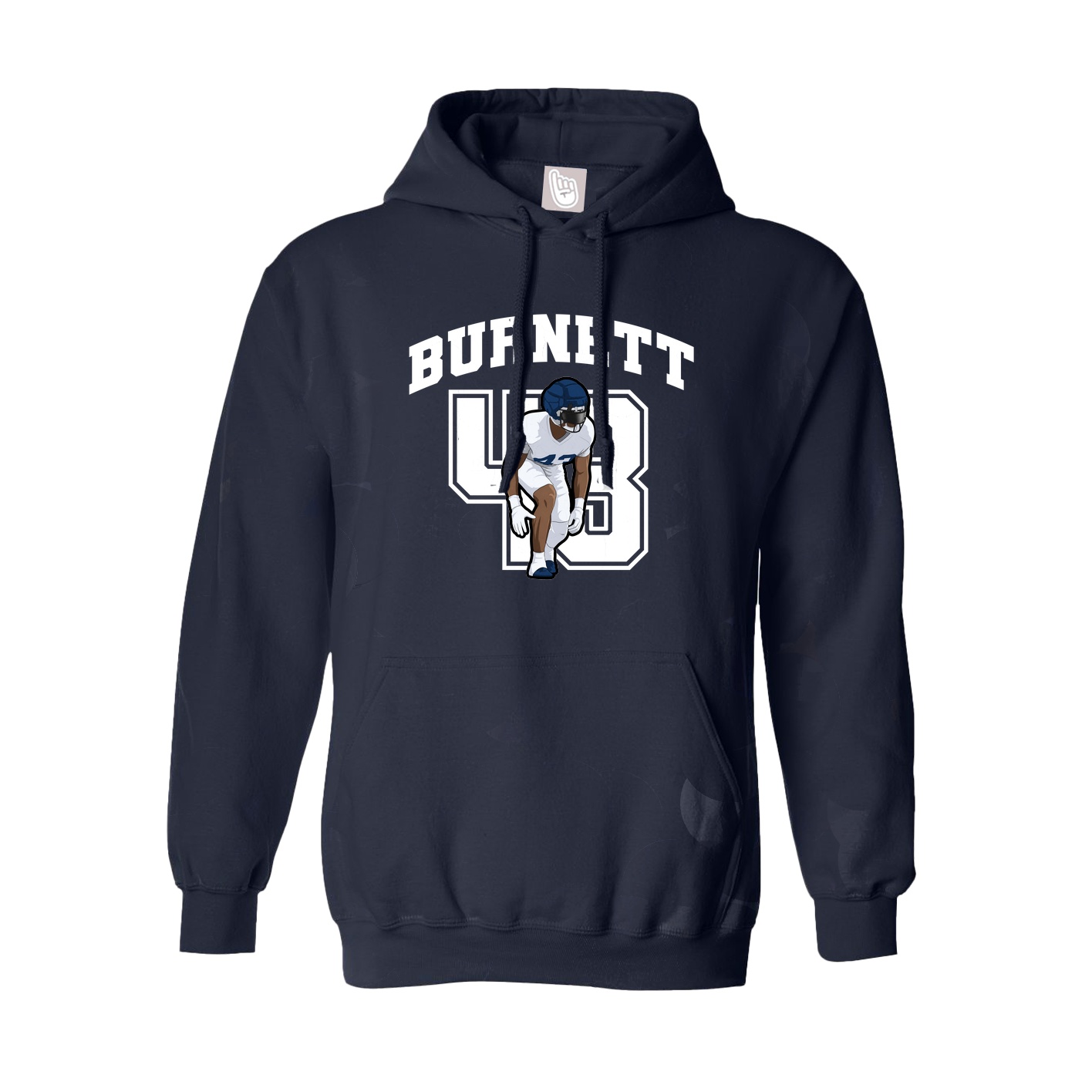 Youth Hoodie — Number in Navy
