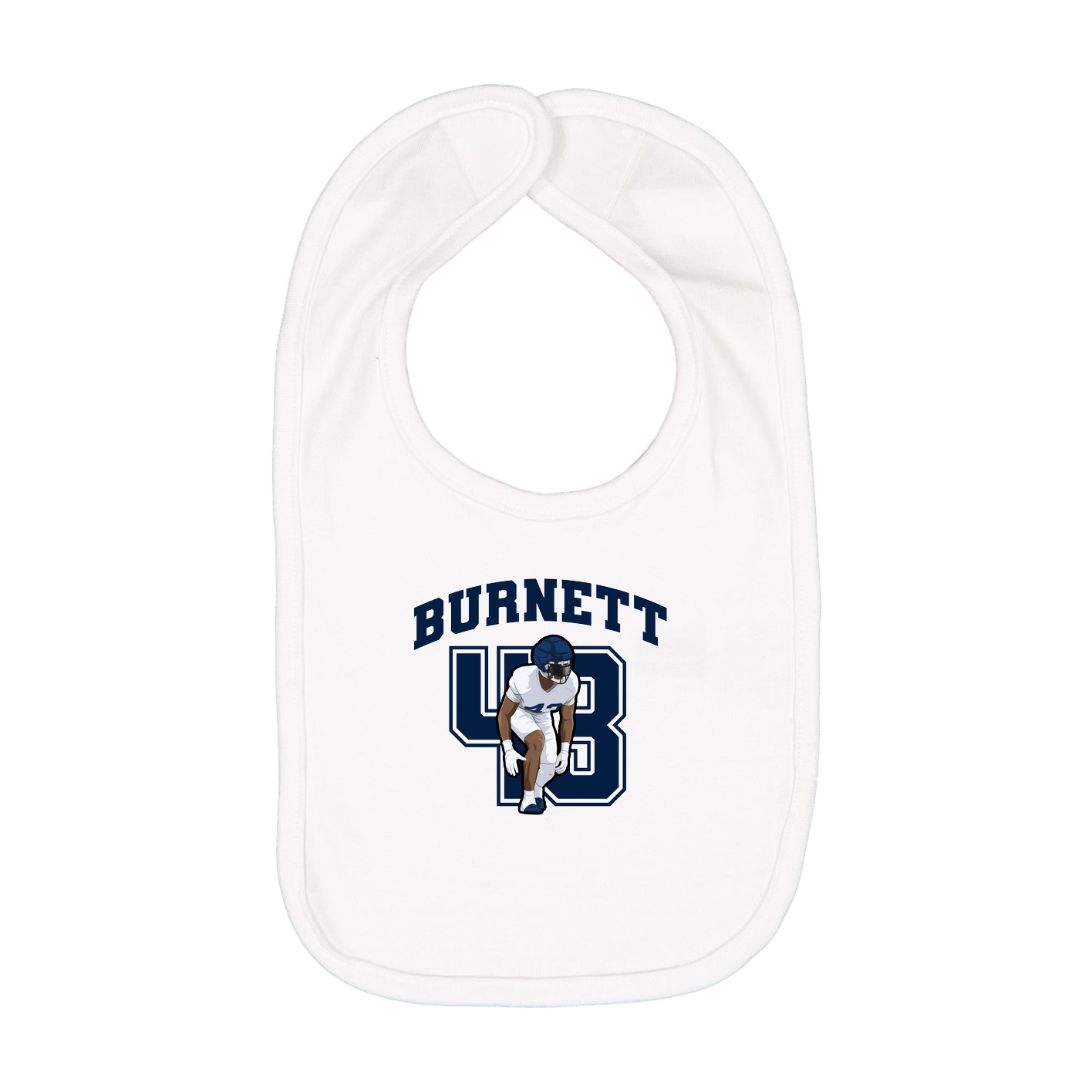 Infant Bib — Number in White
