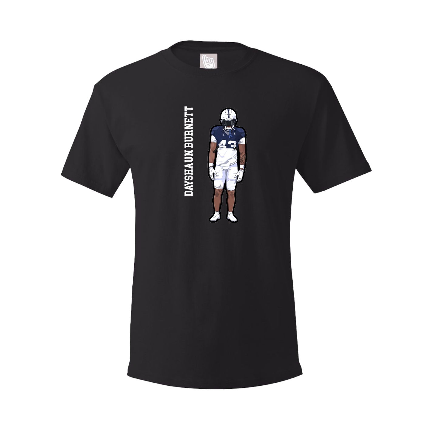 Youth Tee — Name Vertical in Black