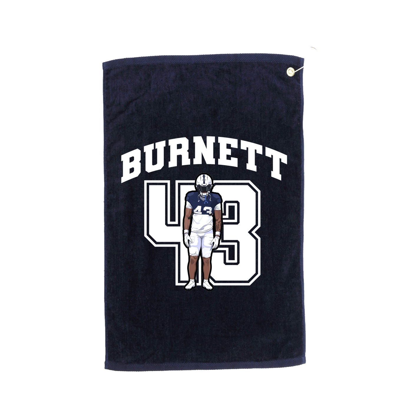 Golf Towel — Number in Navy