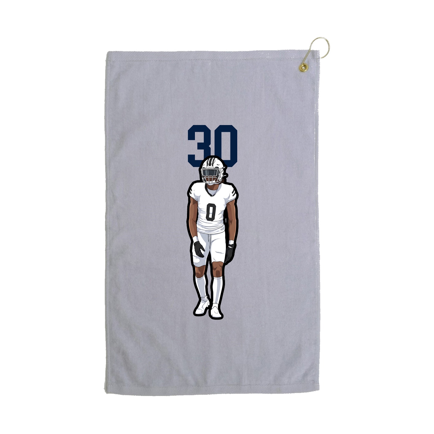 Golf Towel — Number Top in Grey