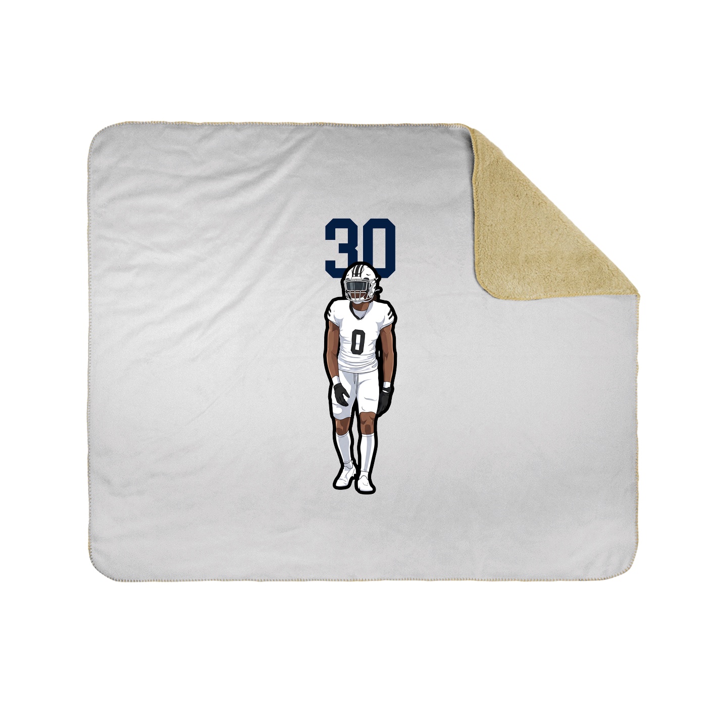 Throw Blanket — Number Top in White