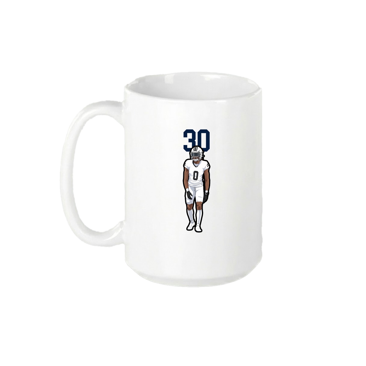 15oz Coffee Mug — Number Top in White