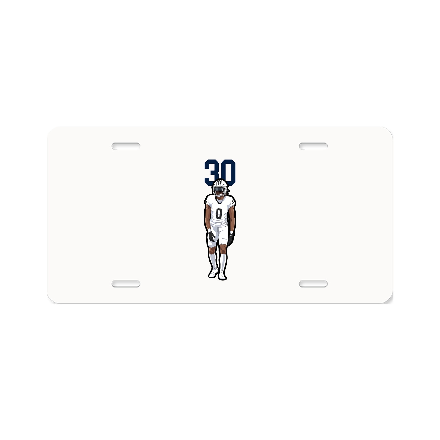 License Plate — Number Top in Classic