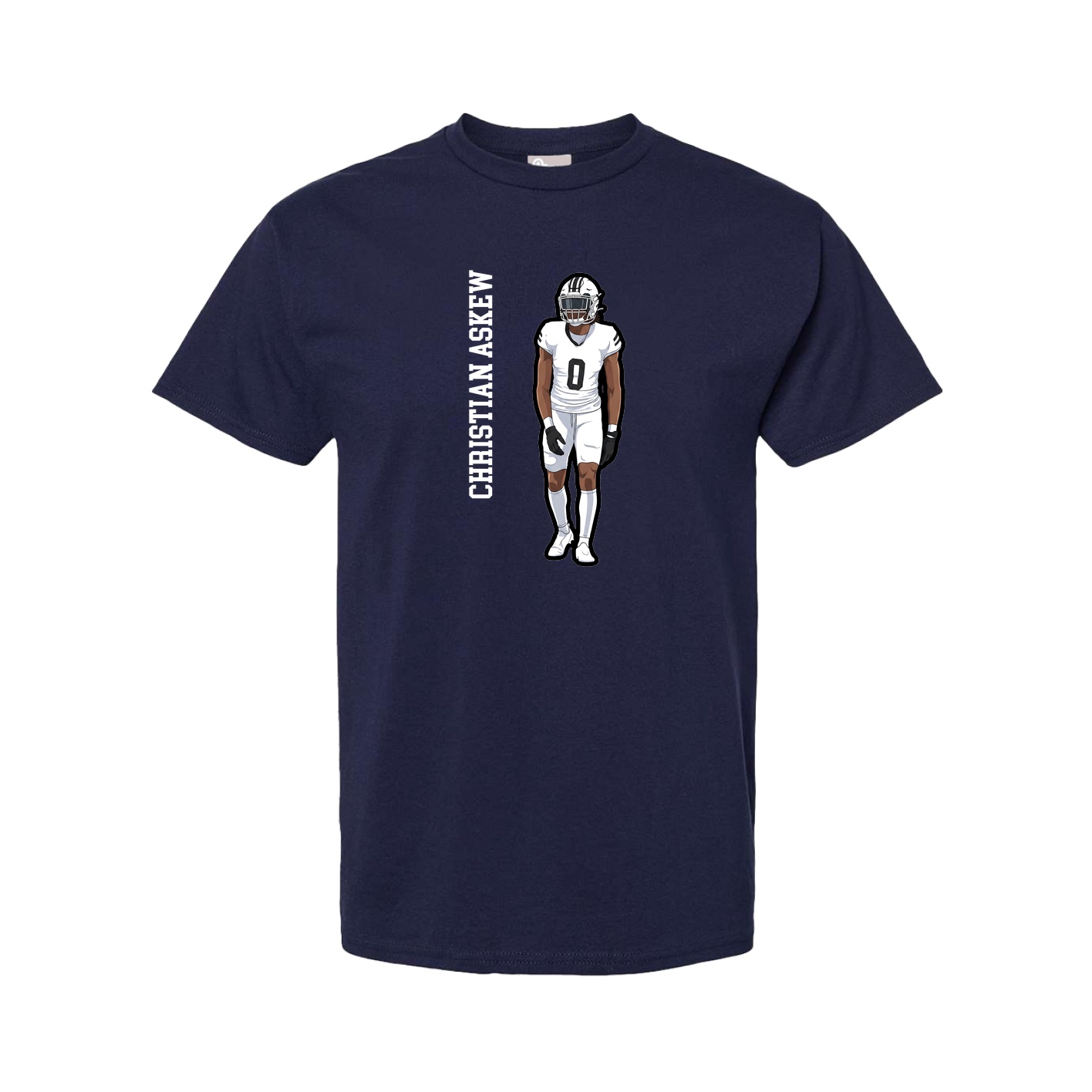 Tee — Name Vertical in Navy