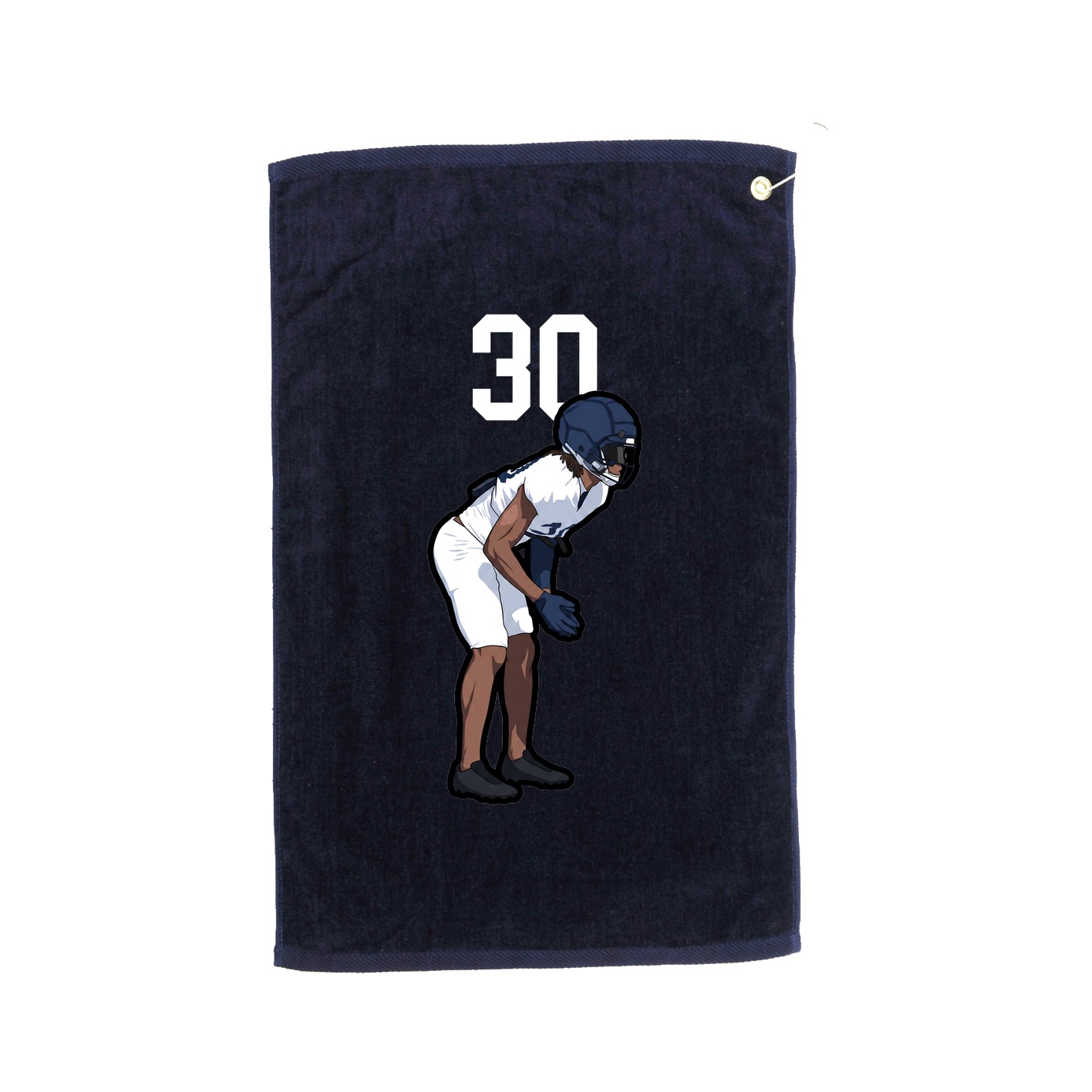 Golf Towel — Number Top in Navy