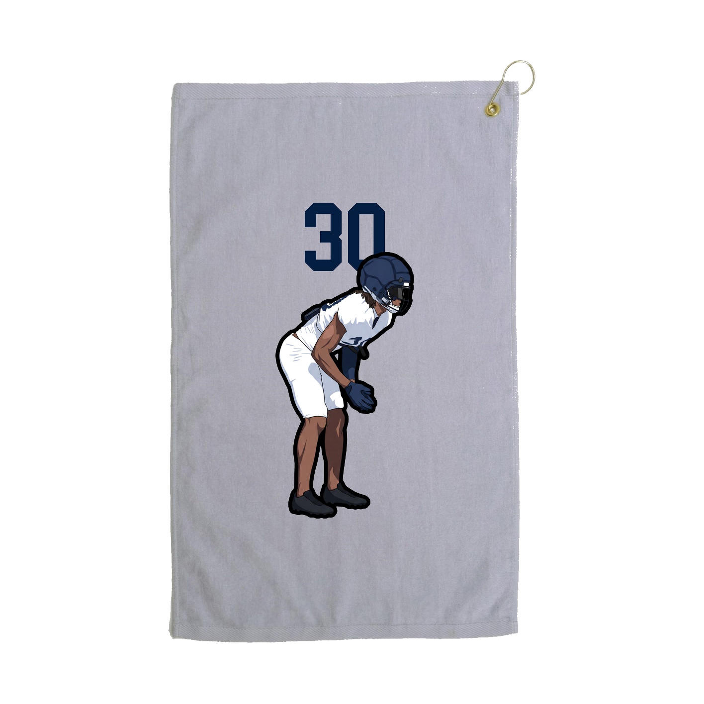 Golf Towel — Number Top in Grey